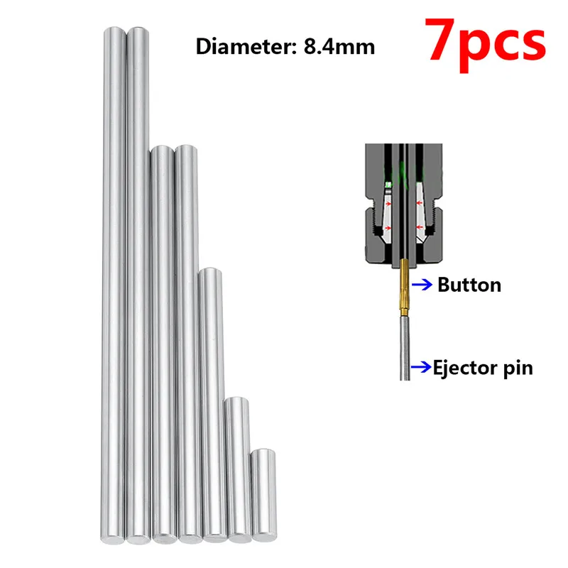 7 шт. 8,4 мм выталкивающие штифты набор нажимных кнопок высокой твердости полный технические характеристики машина станочная развертка инструменты аксессуары