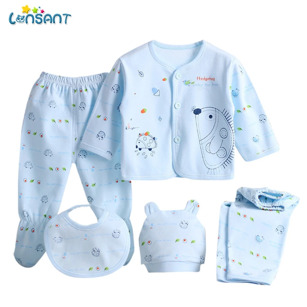

LONSANT Baby Set Newborn Button Kids Costume Baby Cute Abbigliamento Bambine Bebek Giyim Roupa-Infantil Recien Nacido N30