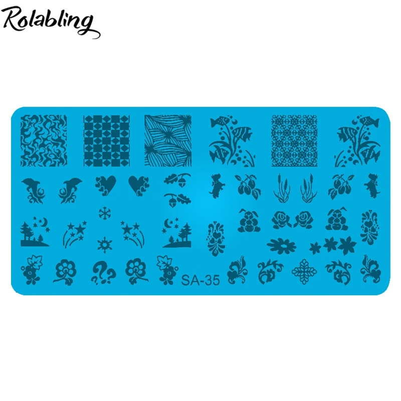 

1PC Polish Print Nail Image Plate Women SA-Series Nail Art Stencils Stamping Template DIY Manicure Tools for Nail Art Stamping