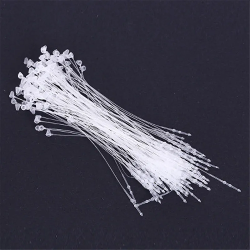 40000pcs 9" string hang tag garment tags lock plastic snap fastener LOOP PLASTIC TAG FASTENERS