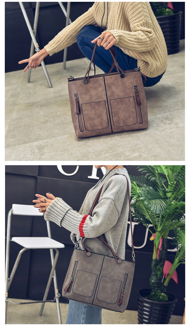 MINOFIOUS, винтажная женская сумка через плечо, Женская Повседневная сумка, для ежедневных покупок, сумки, универсальные, высокое качество, женская сумка