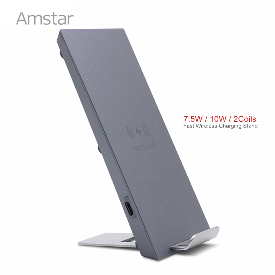 Беспроводное зарядное устройство Amstar Qi 7 5 Вт/10 Вт для iPhone X 8 8Plus Sumsang S8 + S7 Note8 порта