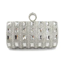 LLJUNDUI Neue Ankunft Diamanten Knucklebox Leuchtenden Ring frauen Kupplungen Luxus-platz Kristall Geldbörsen Handtasche Splitter/Gold/schwarz