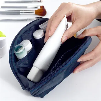 

Drop Shipping Small Capacity Travel Cosmetic Make up Bag Protable Makeup Purse Pouch Zipper Main Brand Beautician Clutch bags