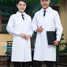 Женский или мужской белый медицинский Халат, одежда, медицинские услуги, униформа медсестры, одежда с длинным рукавом, полиэстер, защитные халаты, ткань