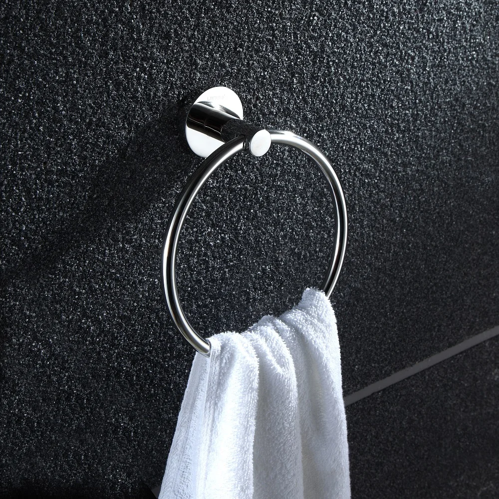 TZ21 Bathroom towel holder, Stainless steel Wall Mounted Round Towel