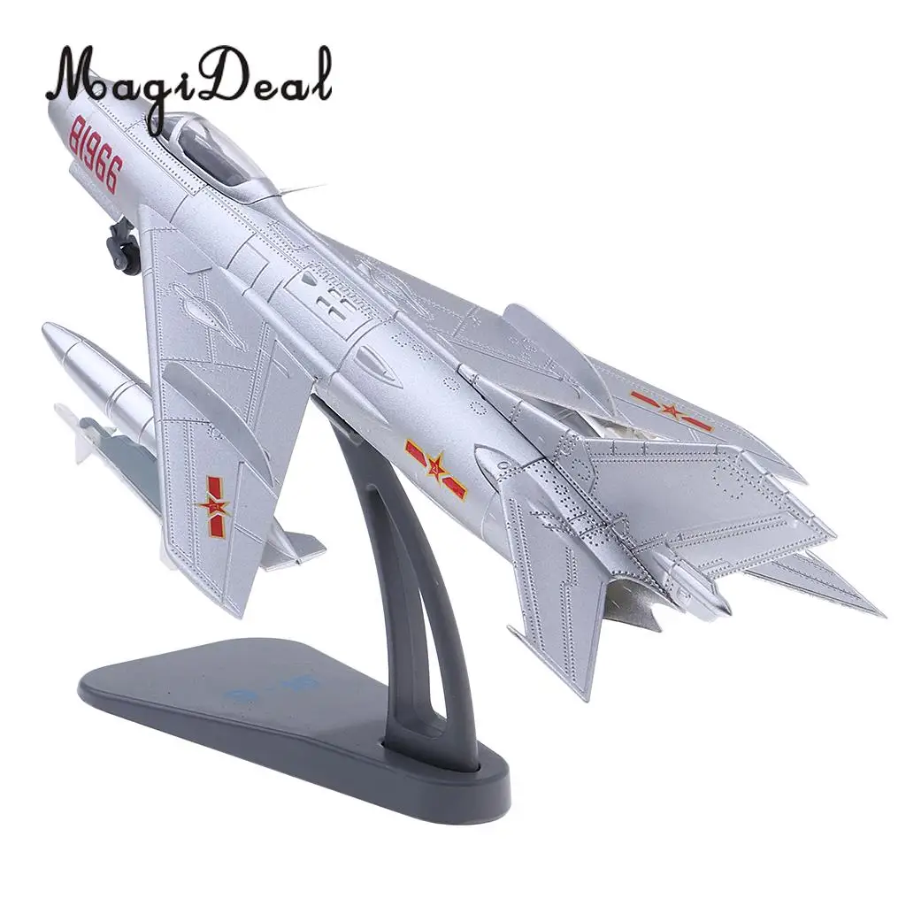 MagiDeal J-6/F-6 Farmer Aircraft - 1/72 Scale Diecast Model with METAL DISPLAY STAND