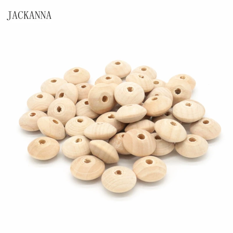 

Czech Beads Baby Teether Wood Abacus Beads Teethers 18 * 10 MM Vintage Czech Wooden Bicone Beads Natural Wood Colour 100PCS