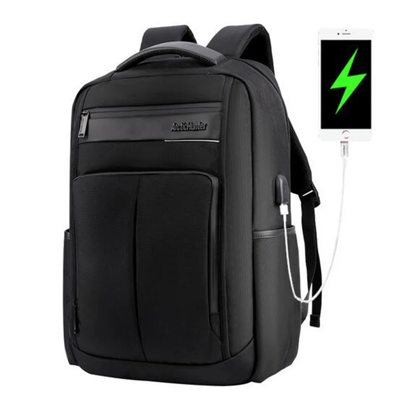OZUKO 2018 Fahion Multi function Men Backpack External USB Charge Computer Bag Anti theft 15.6