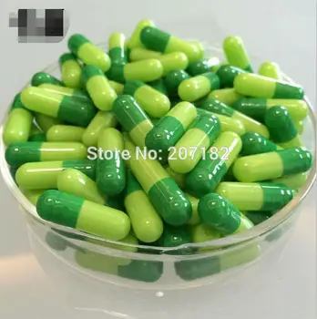 

(5,000pcs/pack) separated green/light green 0# hard capsule,medicine packing,gelatin capsule,empty capsule