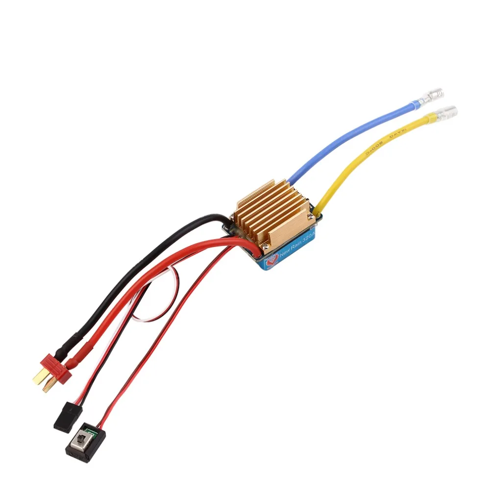 

1pcs Waterproof Brushed ESC 320A 3S with Fan 5V 3A BEC T-Plug For 1/10 RC Car Wholesale Dropship