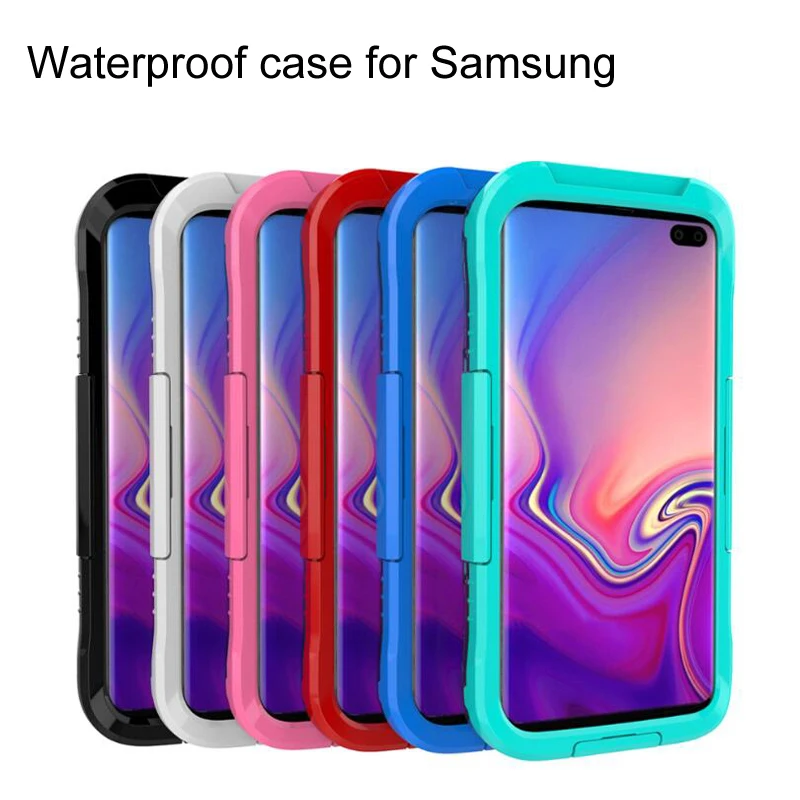 

Summer Fishing Diving Swimming Waterproof Hard Case Cover Coque Capa for Samsung Galaxy S7 S7Edge S8 S9 S10 Plus S10E Note 8 9