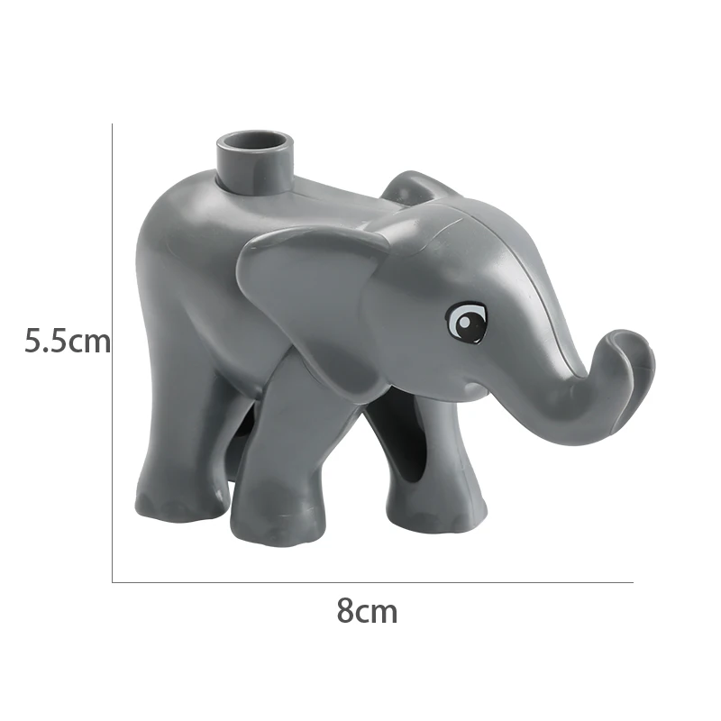 Серия животных, блоки, фигурки, модель, большой размер, строительные блоки, животные, развивающие игрушки для детей, подарок для детей - Цвет: Little elephant