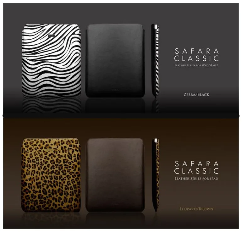 

Luxury Zebra Black Genuine Leather COVER CASE For iPad Mini 7.9 inch tablet Sleeve Bag Case,gift screen protectors