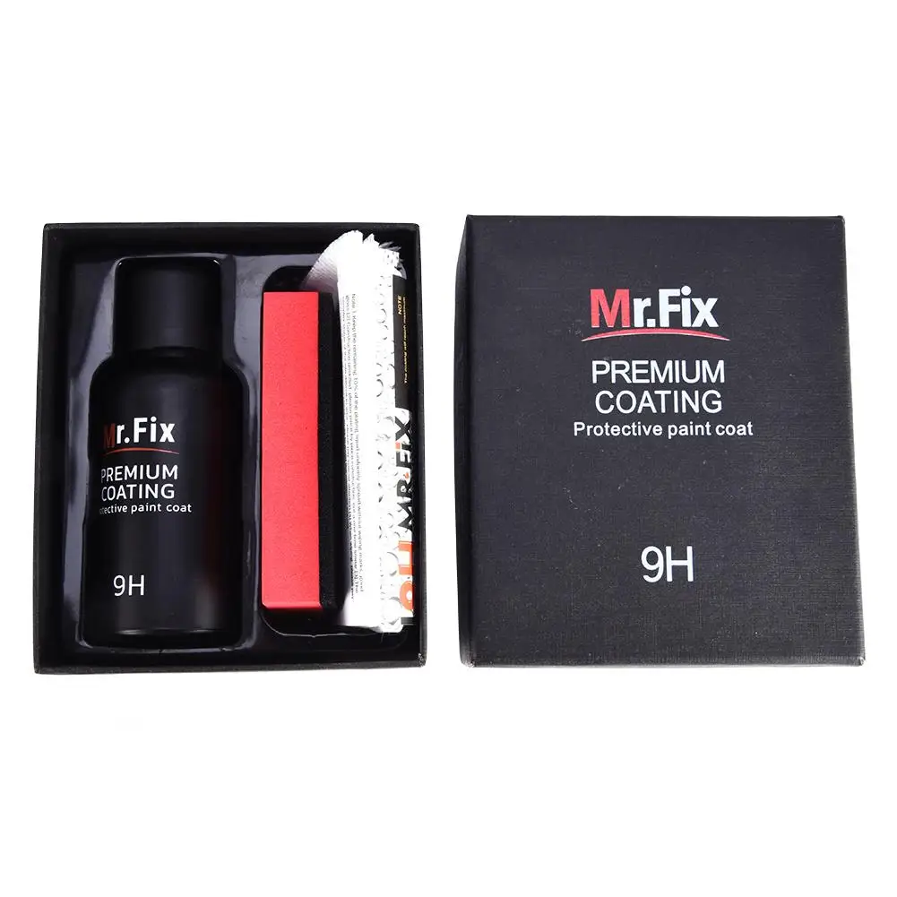 30ML / 50ML Mr. Fix Upgraded 9H Car Polish Liquid Ceramic Coat Super Hydrophobic Coating Crystal Set Auto Detailing Glasscoat