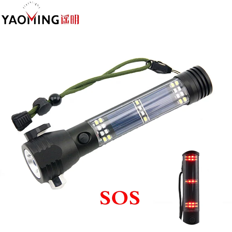 200LM CREE XM L XPE многофункциональный Солнечный спасение побег фонарик с появлением