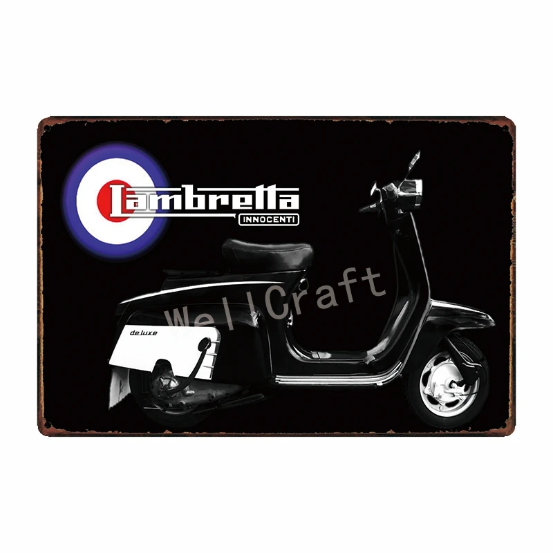 [WellCraft] Lambretta двигательные металлические знаки для дома, отеля, настенные таблички, железная живопись, клубный магазин, классический винтажный декор, 20*30 см FG-204 - Цвет: WA 1762