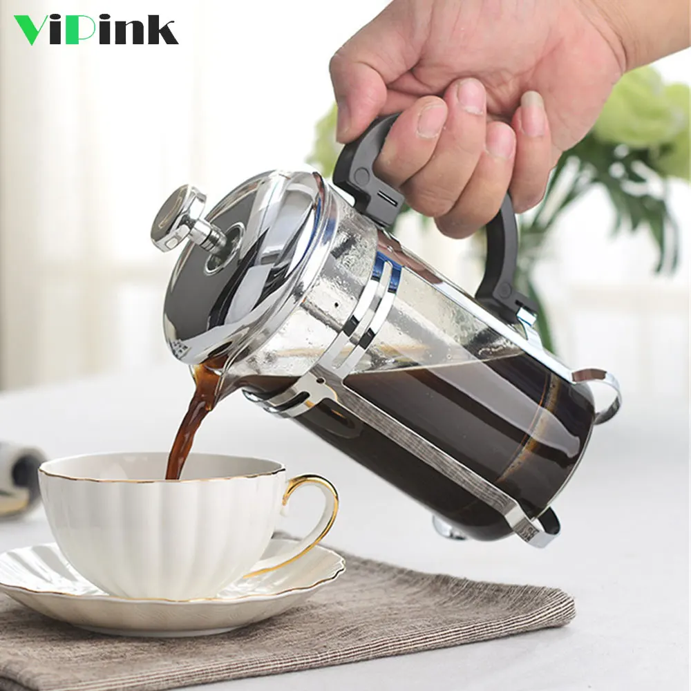 Portable Stainless Steel French Press Coffee Maker 304 Interwoven