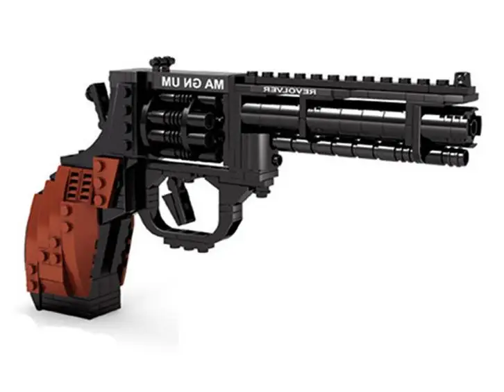 City SWAT Revolver Sniping rifle MP5 Submachine gun Model Building Blocks DIY Educational Weapon Arms Bricks Toys For Children