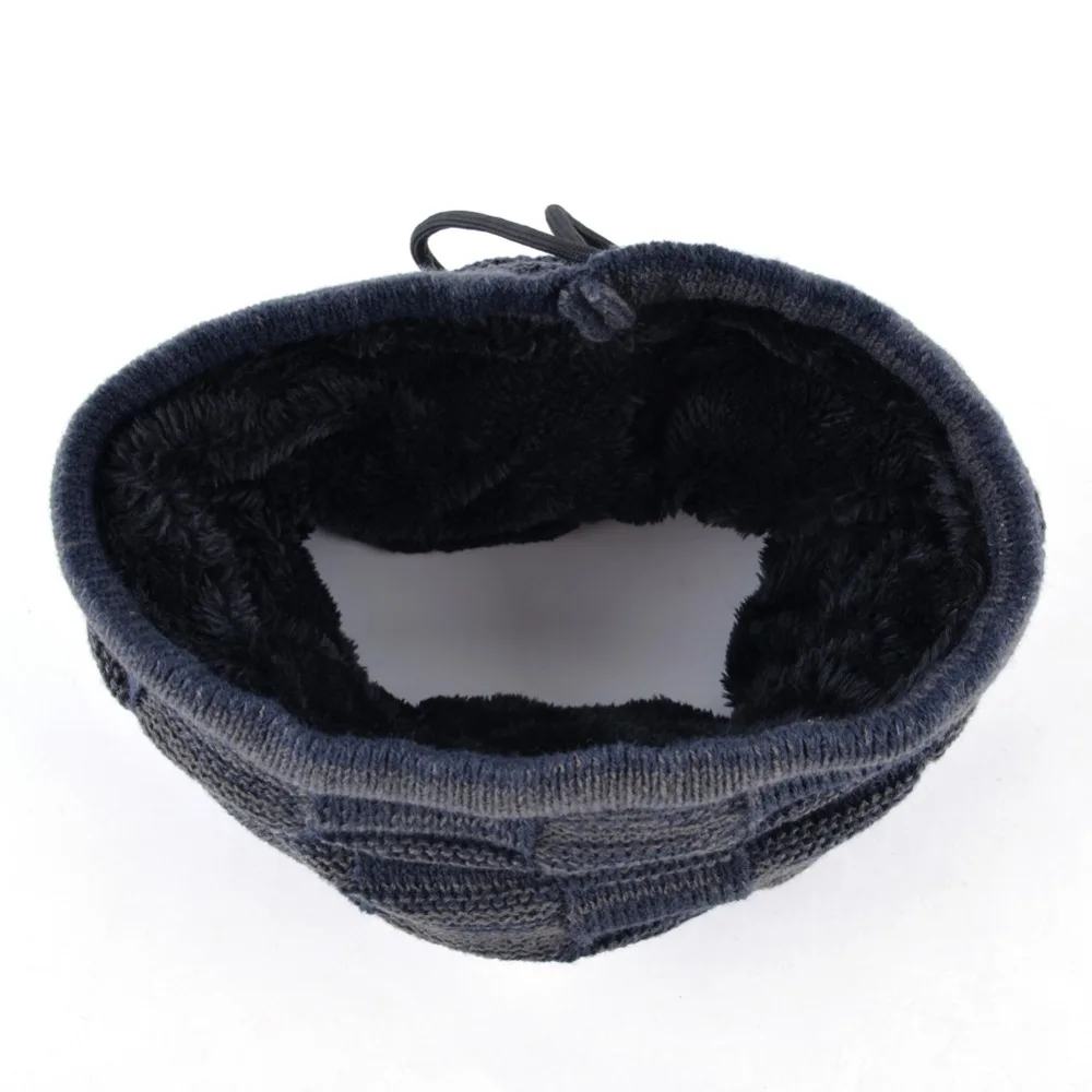 TQMSMY Balaclava bone masks cap men winter knitted wool hat Multi-purpose hats for men's beanies keep warm scarf caps gorros