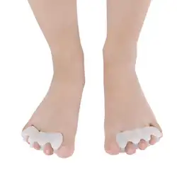 2 шт. корректор для пальцев ног СЭБС разделители для пальцев ноги ортопедии носилки выровнять при захождении пальцев друг на друга