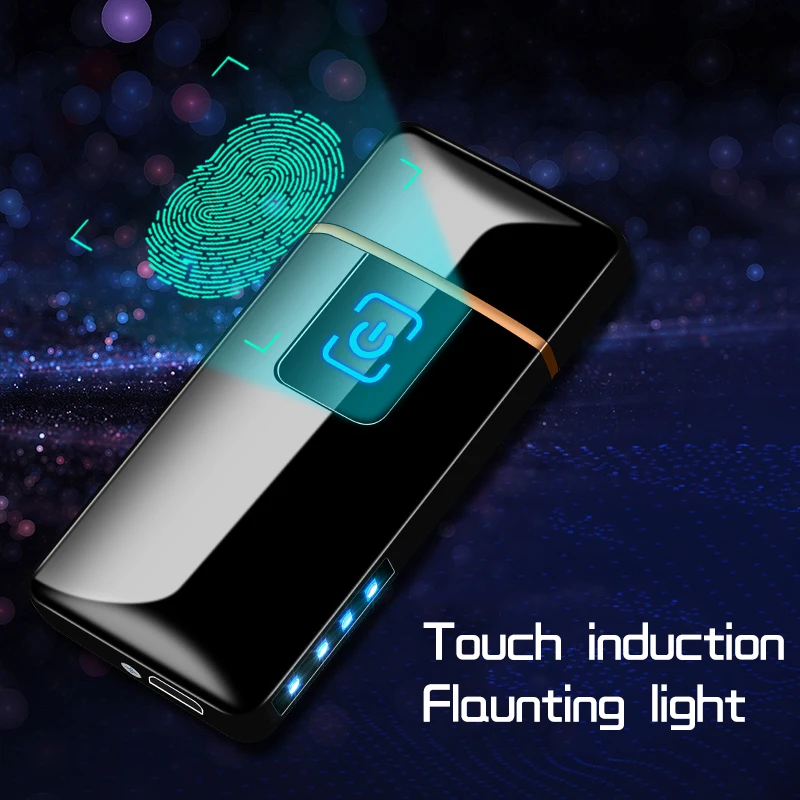 

Mini electronic USB touch lighter electric cigarette lighters windproof men gadgets cigar for mens gifts cigarette accessories