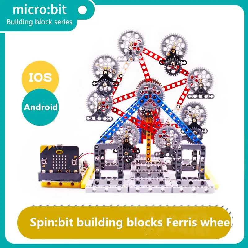 

Micro:bit programmable building blocks Ferris wheel Microbit rotating intelligent robot kit