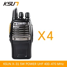 4 PCS BUXUN X-31TFSI Walkie Talkie VOX function 5W Handheld Pofung UHF 400-470MHz 16CH Two way Portable CB Radio