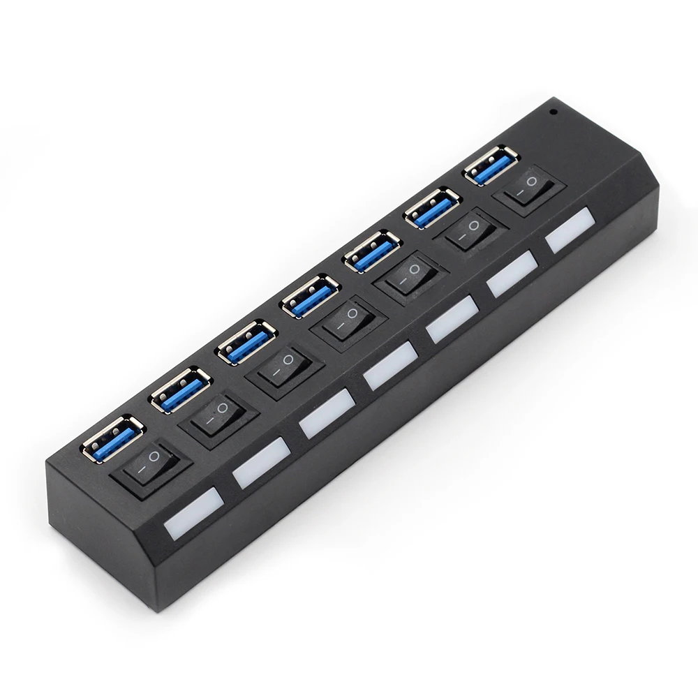 USB HUB 3,0 4/7 Порты Micro USB 3,0 концентратор разветвитель с Мощность адаптер USB hab высокое Скорость 5 Гбит/с USB разветвителем 3 концентратор для ПК