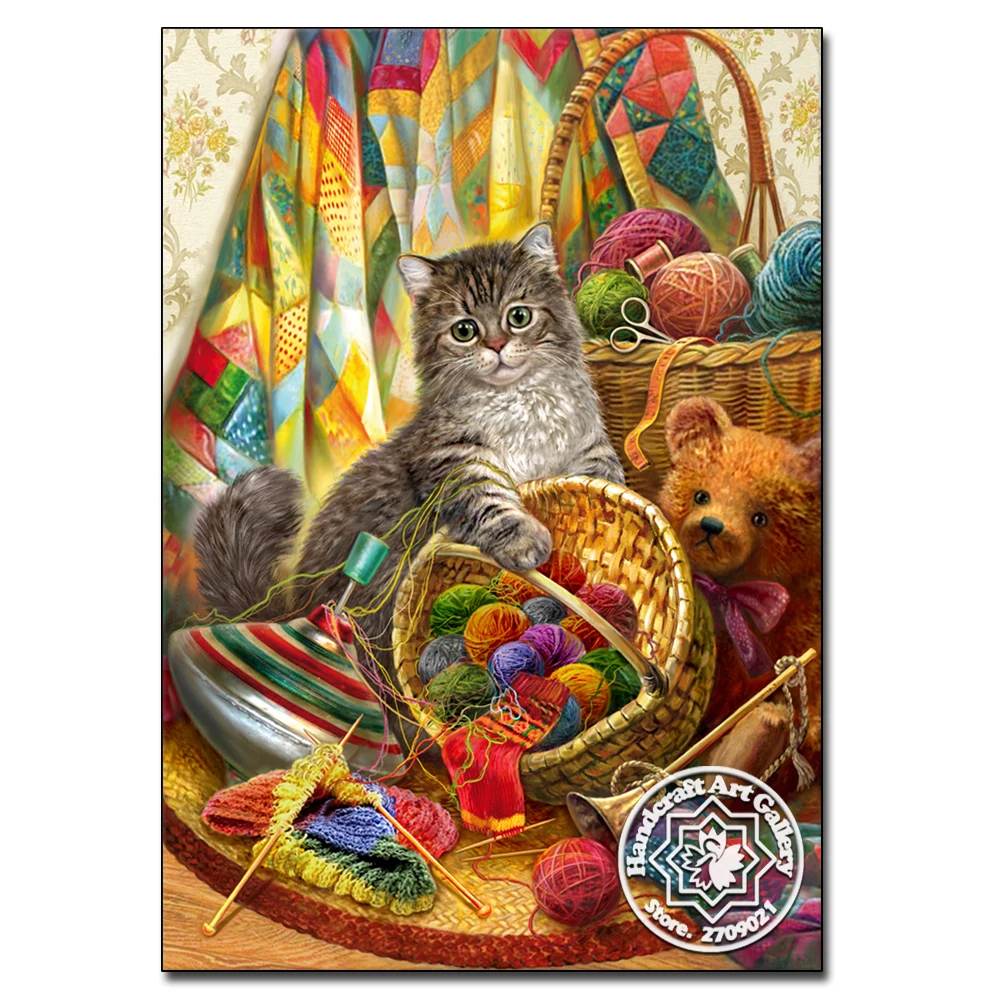 

Moonzero Diy Diamond Paintings Rhinestones Animal Round Sale Diamond Embroidery Cat Dmc Needlework Patterns Kit Mosaic Sale Gift