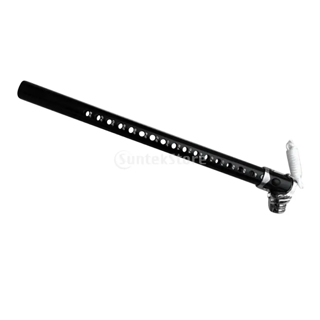 Windsurfing Windsurf Aluminum Extension Quick Release Skinny Mast Extension with Sliding Collar & Rope Adjustable 34cm Black