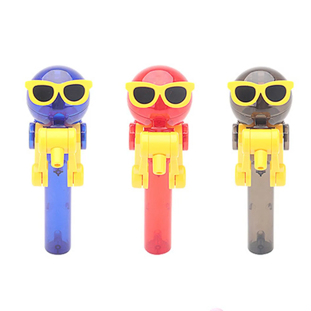 

Novelty Toys creative children personality lollipop decompression candy color Dust-proof toy gift ABS memory springs robot black