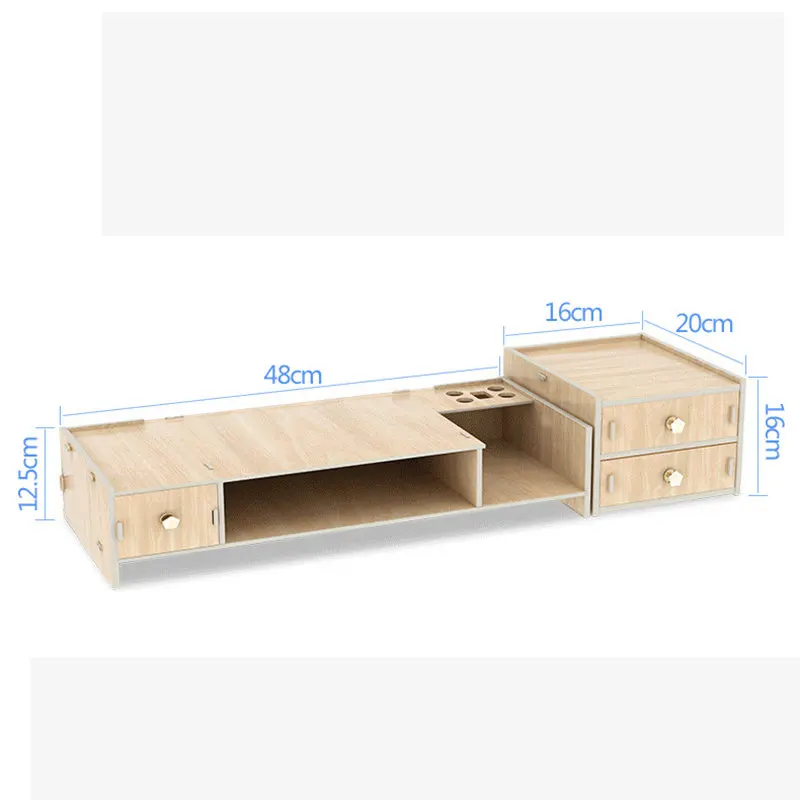  Computer desk monitors add height frame Computer stand desktop with storage monitor base laptop des