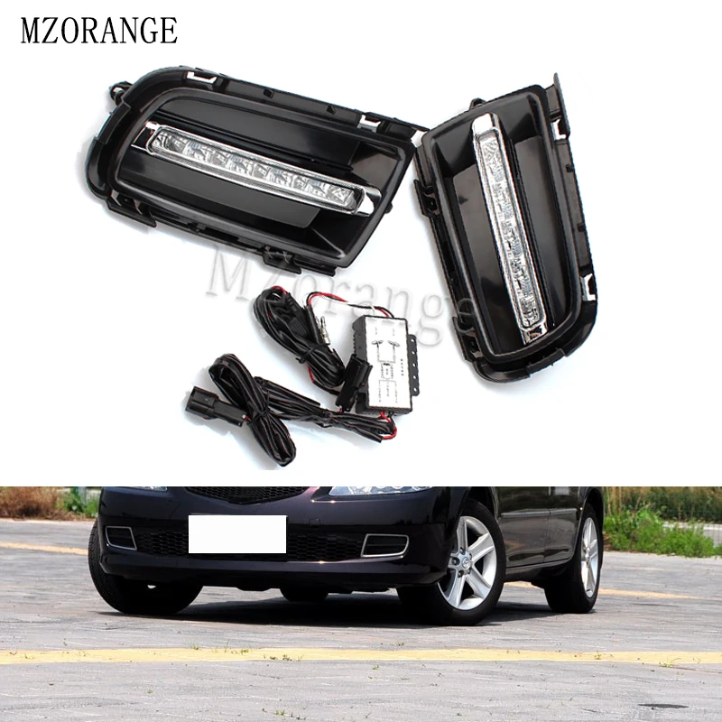 

MZORANGE 2pcs For Mazda 6 For Mazda6 2006 - 2009 LED DRL Daytime Running Light Daylight Waterproof Signal lamp car-Styling light