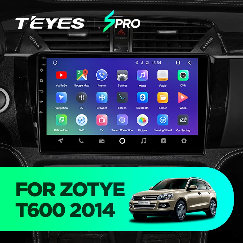 Flash Deal TEYES SPRO For Zotye T600 2014 2015 2016 2017 2018 2019 Car Radio Multimedia Video Player Navigation GPS Android 8.1 No 2din 1