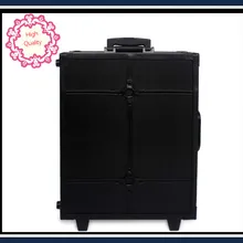 DHL чехол для макияжа Профессиональный алюминиевый чехол с троллей макияж коробка светильник чехол