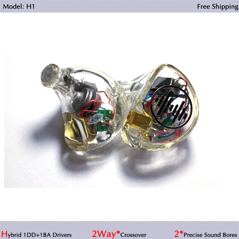 Prix pour Hisenior H1 Hybride 1DD + 1BA Unité Universelle-Fit UIEM In-Ear Moniteur Antibruit Écouteurs Personnalisés Livraison Gratuite Prix pour Hisenior H1 Hybride 1DD + 1BA Unité Universelle-Fit UIEM In-Ear Moniteur Antibruit Écouteurs Personnalisés Livraison Gratuite