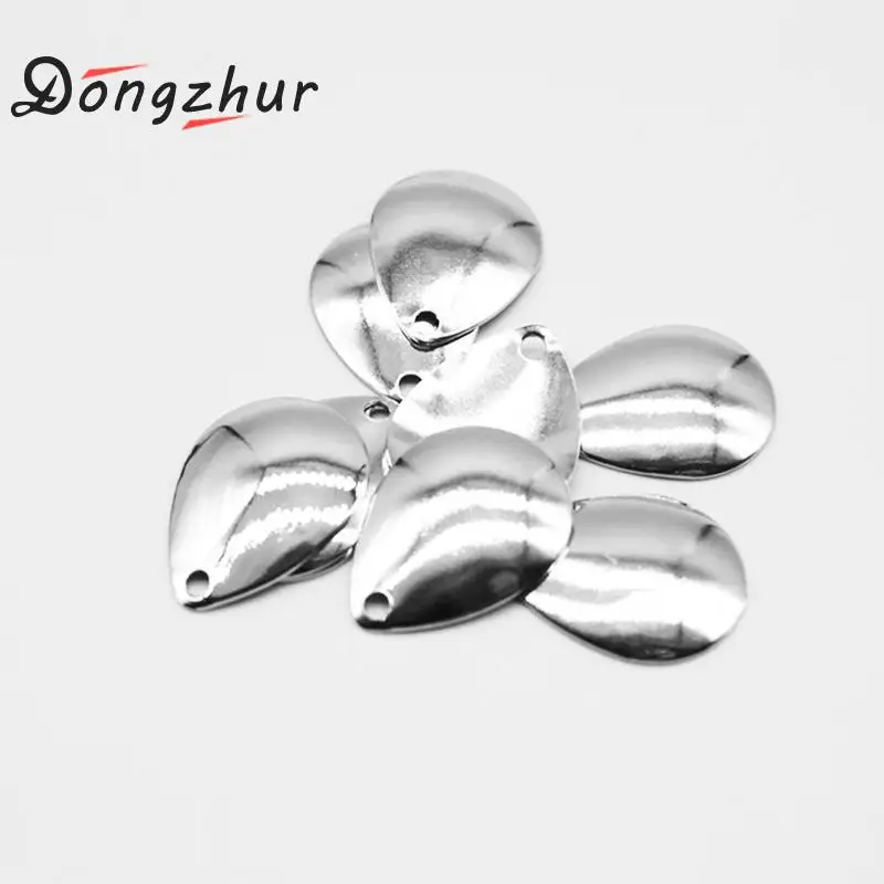 Dongzhur 50 шт. рыболовные плоскогубцы Attractor Spinner Лезвия гладкие никелевые ложки Plaice блестящие рыболовные Спиннеры лезвия