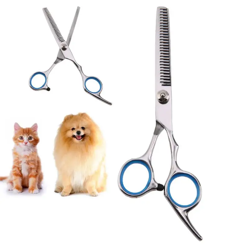 

7 Inch Dog Grooming Scissors Puppy Fur Hair Trimmer Cutting Barber Shears Hair Cutting Scissoors Haircut Toothed Blade Shears