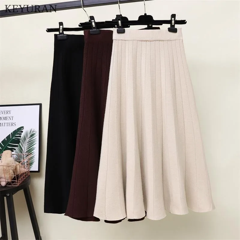 plus size pleated skirt long