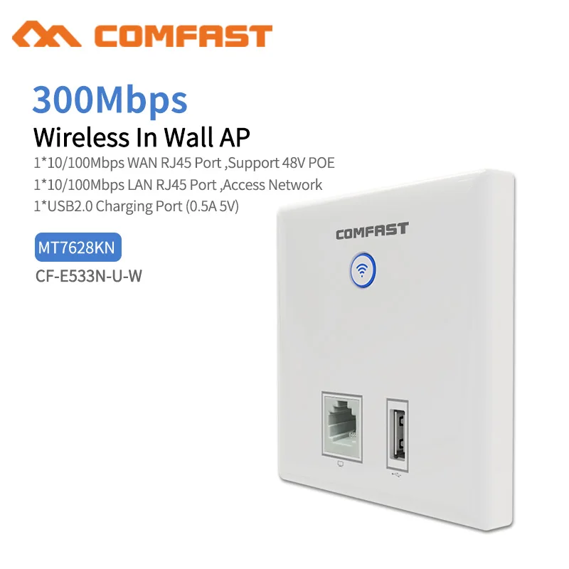 Comfast CF E533N Wireless Access Point,300Mbps Indoor Wall WiFi AP