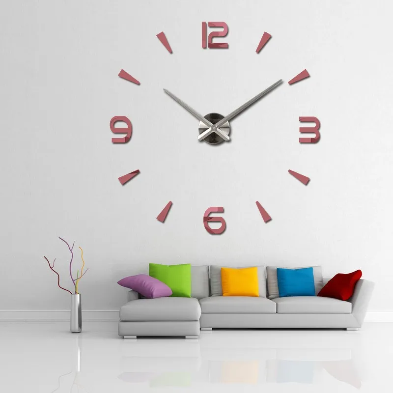 wall clock quartz watch reloj de pared modern design large decorative clocks Europe acrylic stickers living room klok clock