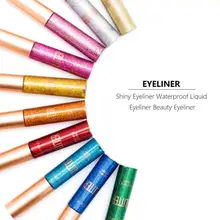 10 цветов Подводка для глаз с натуральным эффектом блестящая подводка для глаз водостойкая длинная жидкая подводка для глаз блестки макияж косметика подводка для глаз