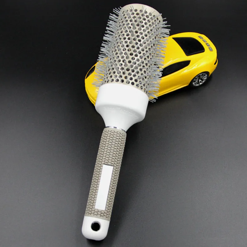 Hot 53mm Round Hair Brush Ceramic Curly Hairbrush Massage Bomb Quiff