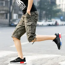 Летние камуфляжные шорты мужские повседневные Хип-хоп мужские короткие штаны хлопковые военные мужские шорты Карго большого размера короткие Masculino