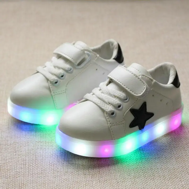 

Children Shoes 2017 New fashion star Led Shoes Girls Princess Cute Shoes With Light luminous boy tenis girl trainer for baby
