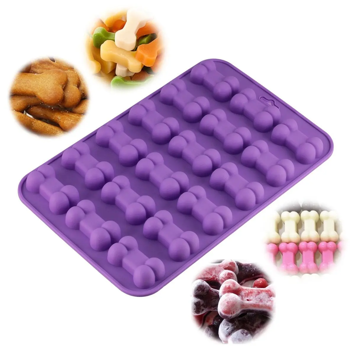

Puppy Dog Bone Ice Trays Silicone Pet Treat Molds Soap Chocolate Jelly Candy Mold Kitchen Cake Decorating Baking Moulds