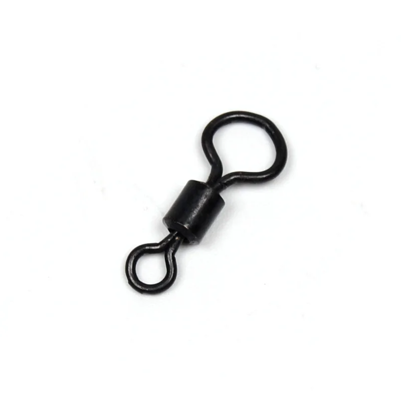 

Wifreo [20PCS/Pack] #4 Carp Fishing HC Swivel Dull No Reflective Matt Black Big Eye Carping Terminal Tackle for Helicopter Rig
