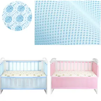 

Baby Breathable Mesh Crib Liner Four Seasons 3D Breathable Baby Anti-Collision Bedding Kit Detachable Sandwich Crib Liner