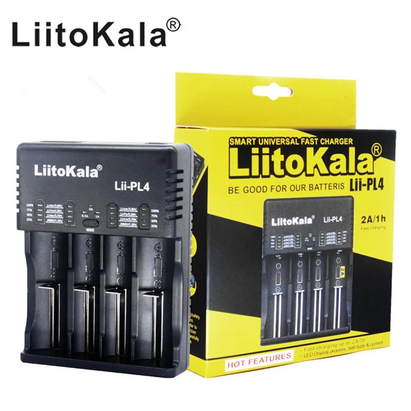

LiitoKala Lii-PL4 AA AAA SC C Battery Charger For 18650 26650 21700 18350 Lithium NiMH Battery New Vape Charger